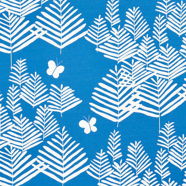 Schumacher Fabric 178232 Fern Silhouette Blue