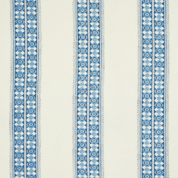 Schumacher Fabric 179371 Amira Hand Blocked Print Indigo