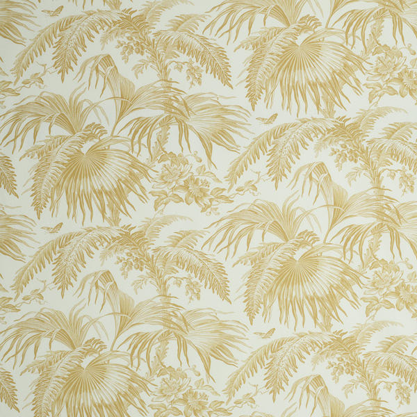 Schumacher Fabric 179510 Toile Tropique Gold