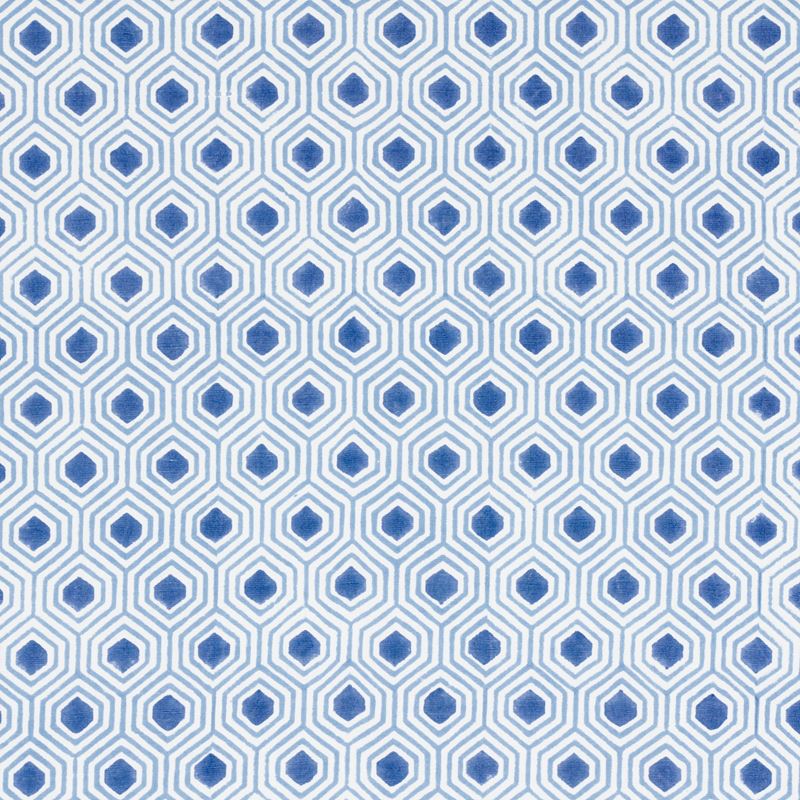 Schumacher Fabric 180370 Otis Hand Print Blue