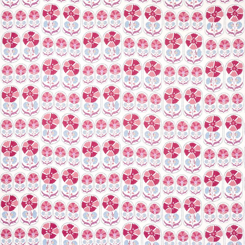 Schumacher Fabric 180480 Anjuna Floral Linen Print Mulberry