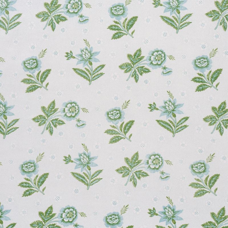 Schumacher Fabric 180540 Colline Leaf & Aqua