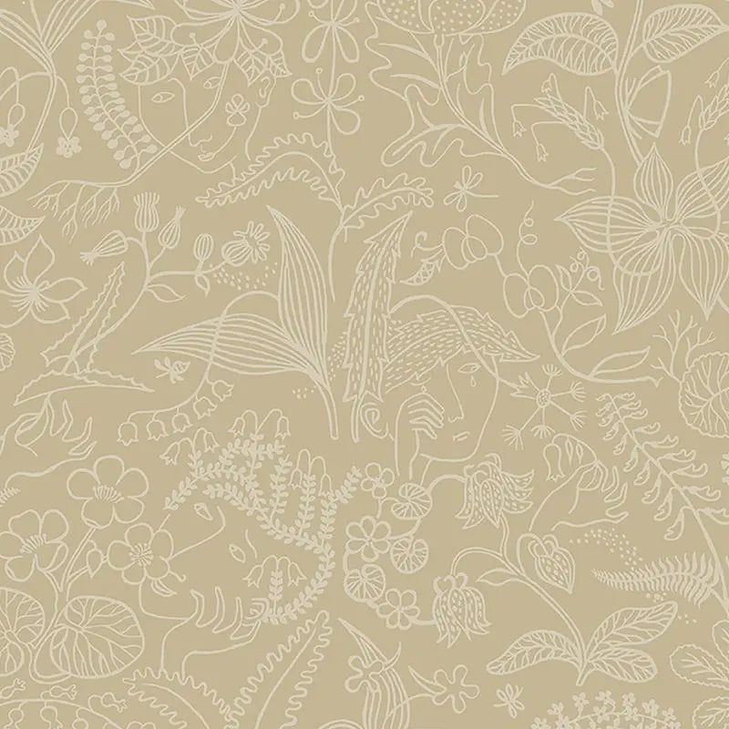 Schumacher Wallpaper 1979 Grazia Parchment