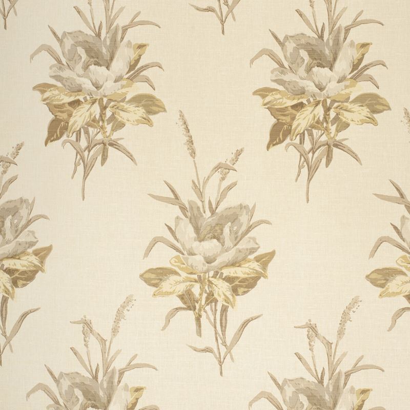 Lee Jofa Fabric 2020143.1611 Melba Flower Grey/Ecru