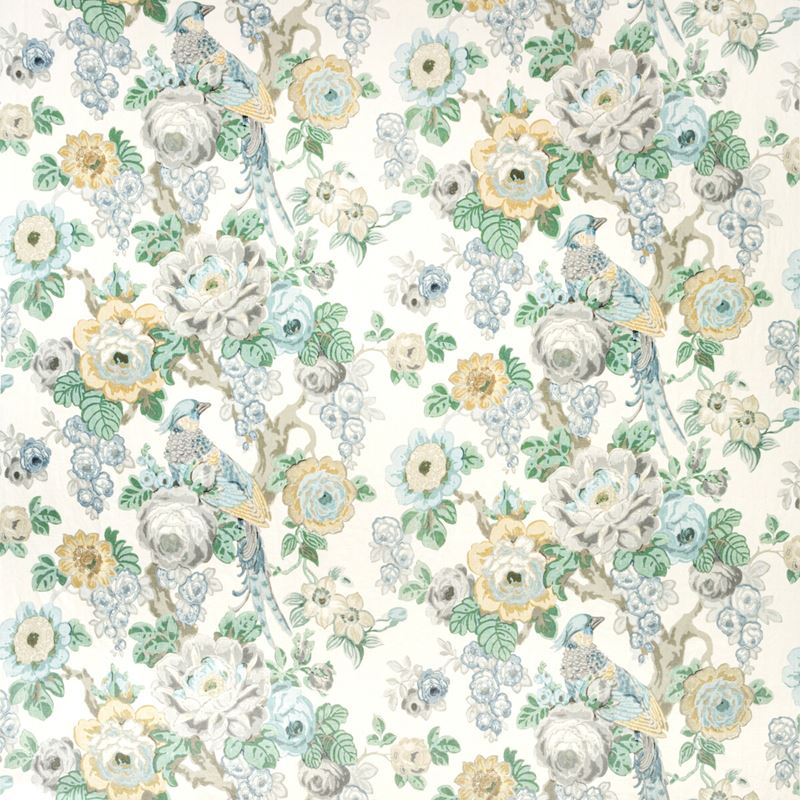 Lee Jofa Fabric 2020181.1311 Avondale Print Slate/Aqua