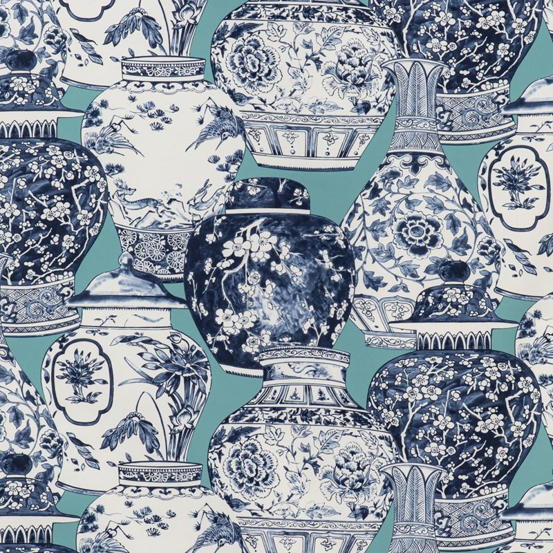 Lee Jofa Fabric 2020194.1350 Pandan Print Aqua/Blue