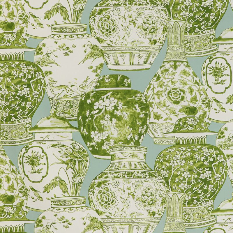 Lee Jofa Fabric 2020194.2313 Pandan Print Mist/Jade