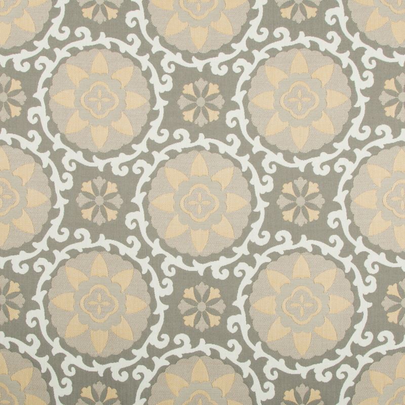 Kravet Design Fabric 31969.416 Exotic Suzani Pebble