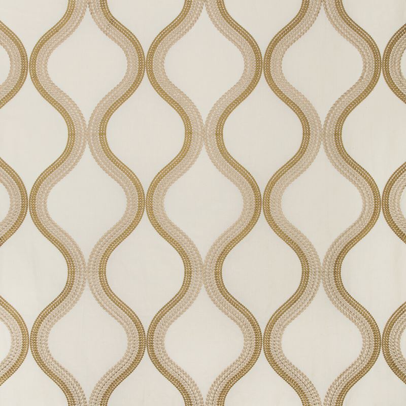 Kravet Couture Fabric 35553.1416 Wandering Ivory/Gold