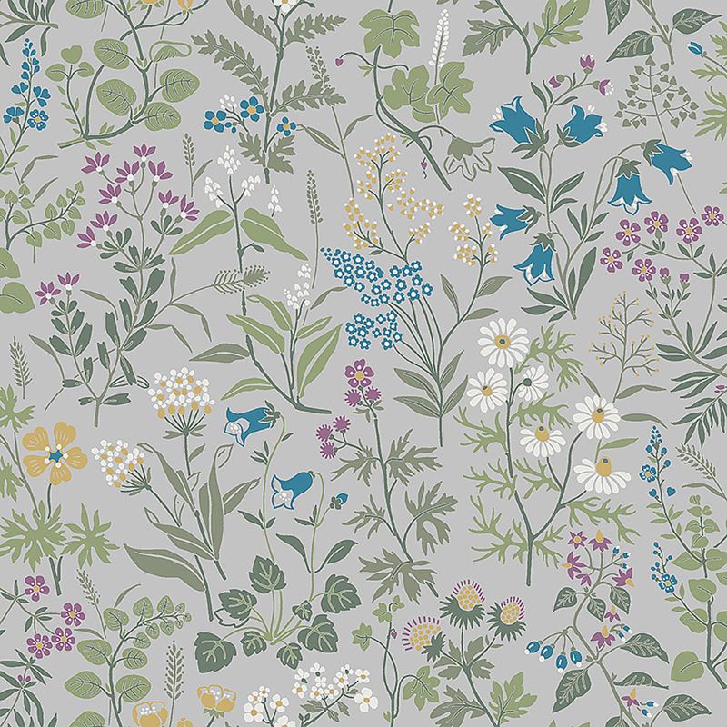 Schumacher Wallpaper 4182 Flora Grey