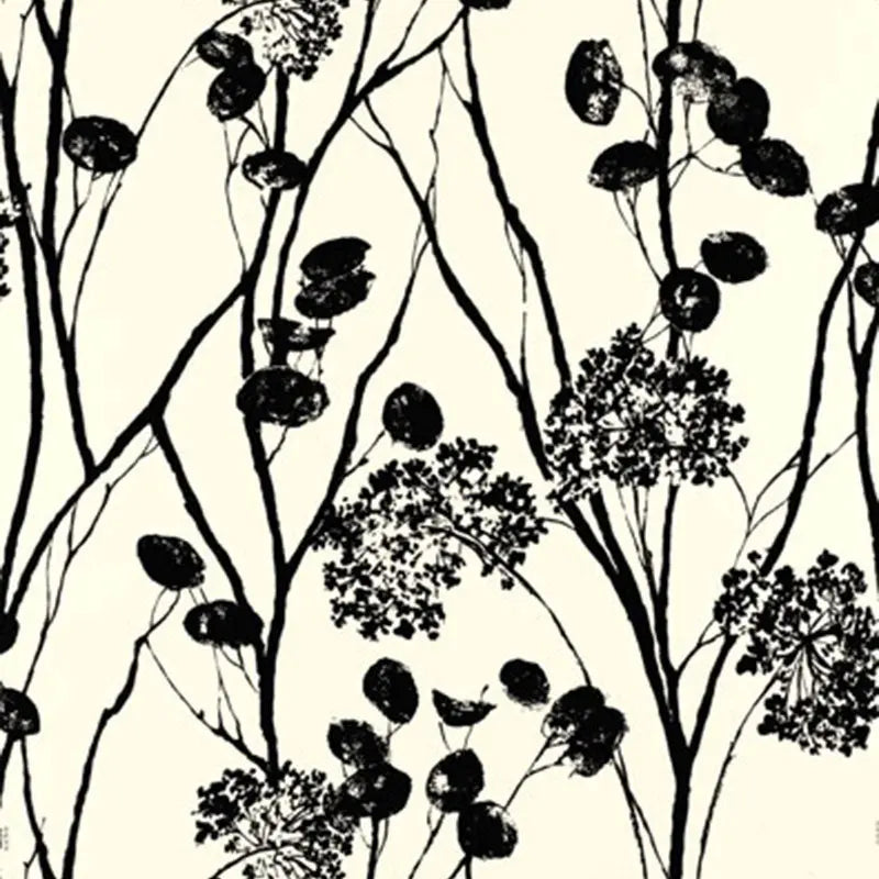 Schumacher Wallpaper 5003333 Moonpennies Black & Ivory