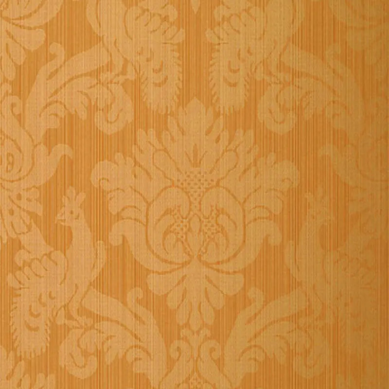 Schumacher Wallpaper 5003663 Valette Strie Damask Terracotta