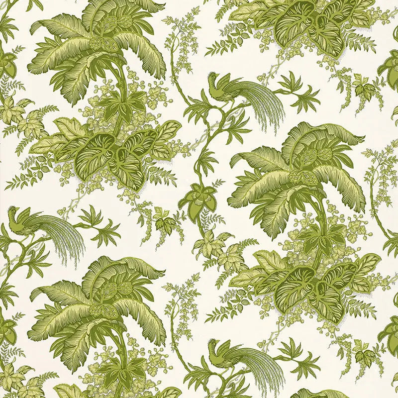 Schumacher Wallpaper 5004053 Coconut Grove Leaf