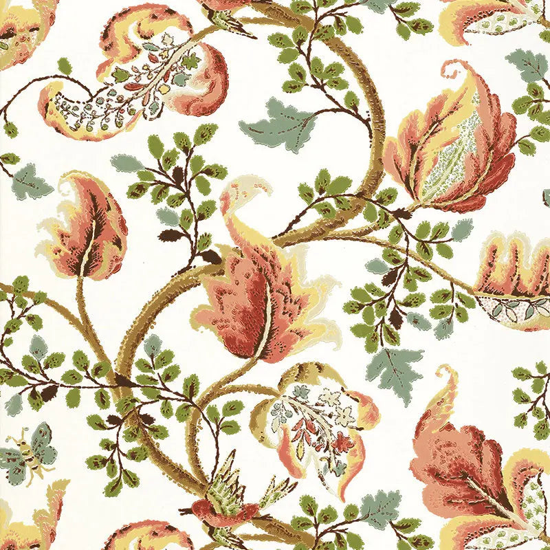 Schumacher Wallpaper 5004104 Fox Hollow Ivory