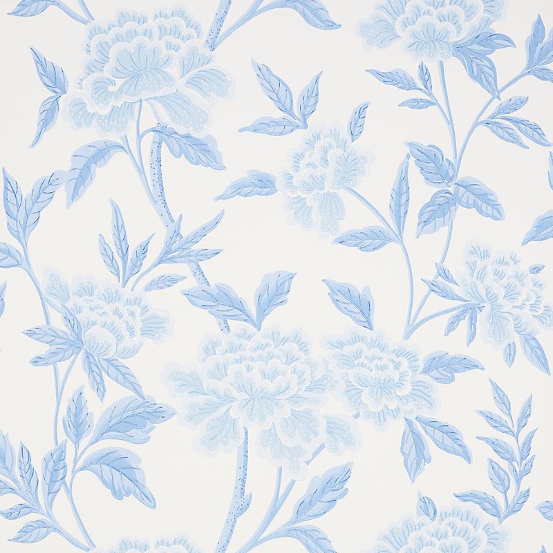 Schumacher Wallpaper 5004385 Whitney Floral Blue