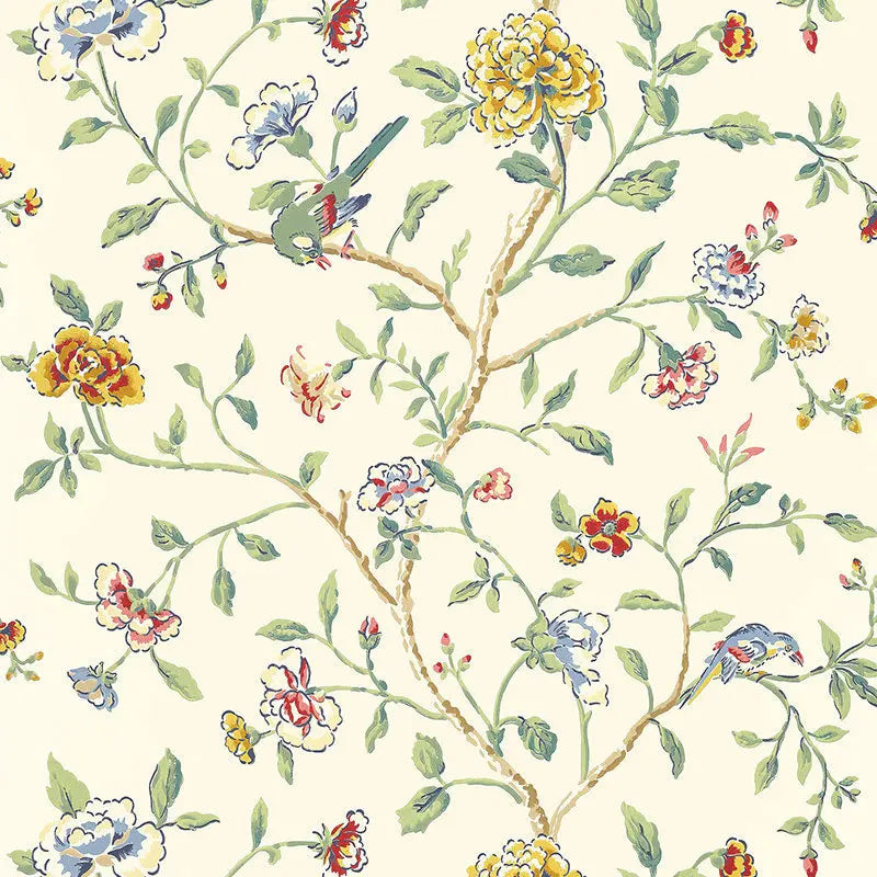 Schumacher Wallpaper 5004400 Annabelle Vine Primary