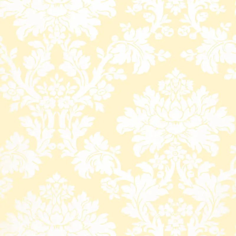 Schumacher Wallpaper 5004461 Tierni Damask Buttercup