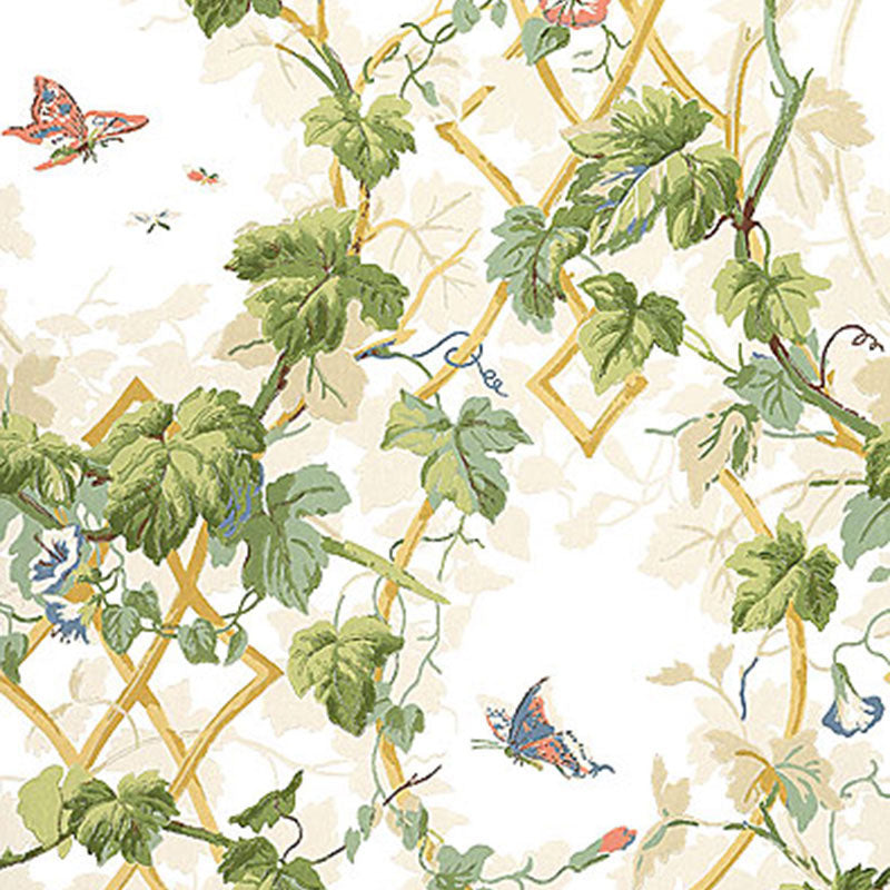 Schumacher Wallpaper 5004490 Leafy Arbor Cream