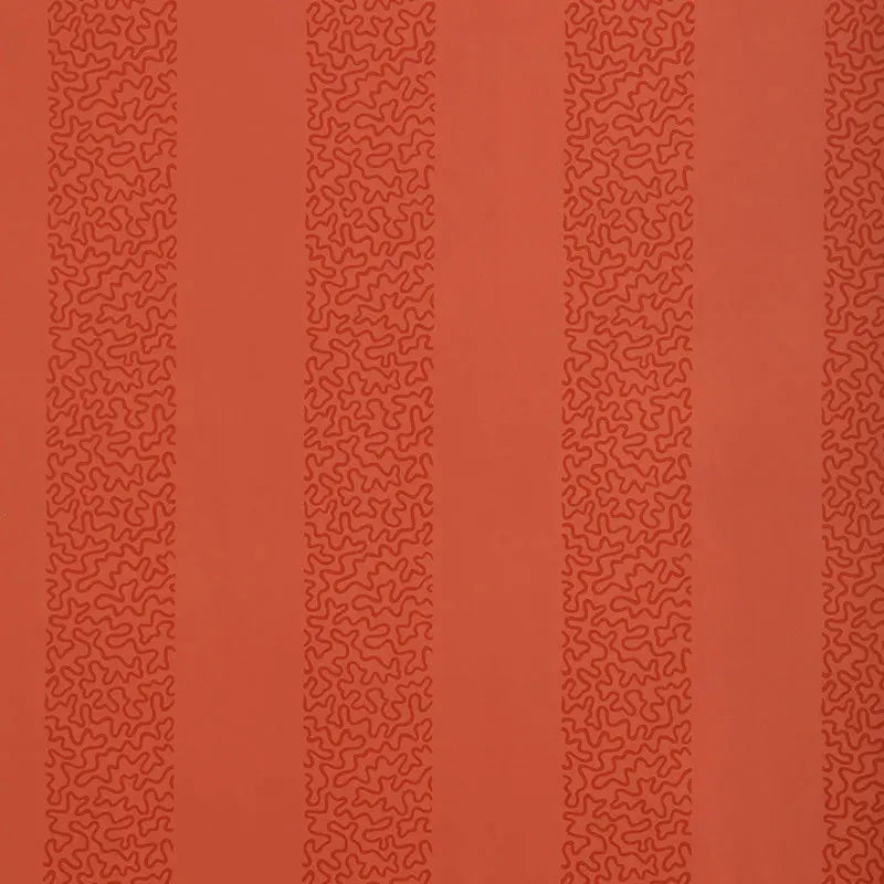 Schumacher Wallpaper 5004572 Beekman Stripe Coral