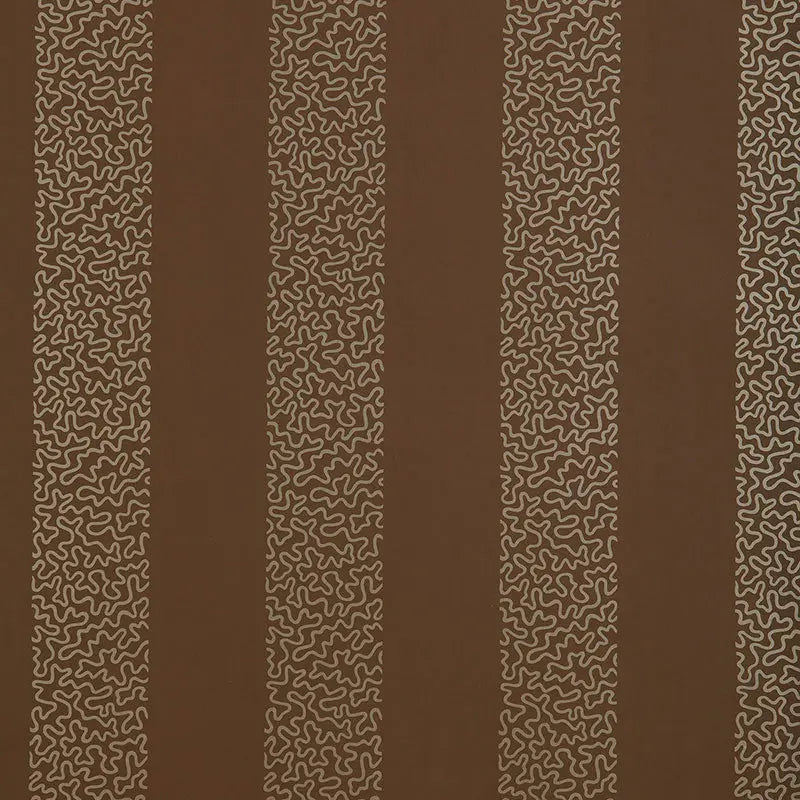 Schumacher Wallpaper 5004573 Beekman Stripe Truffle