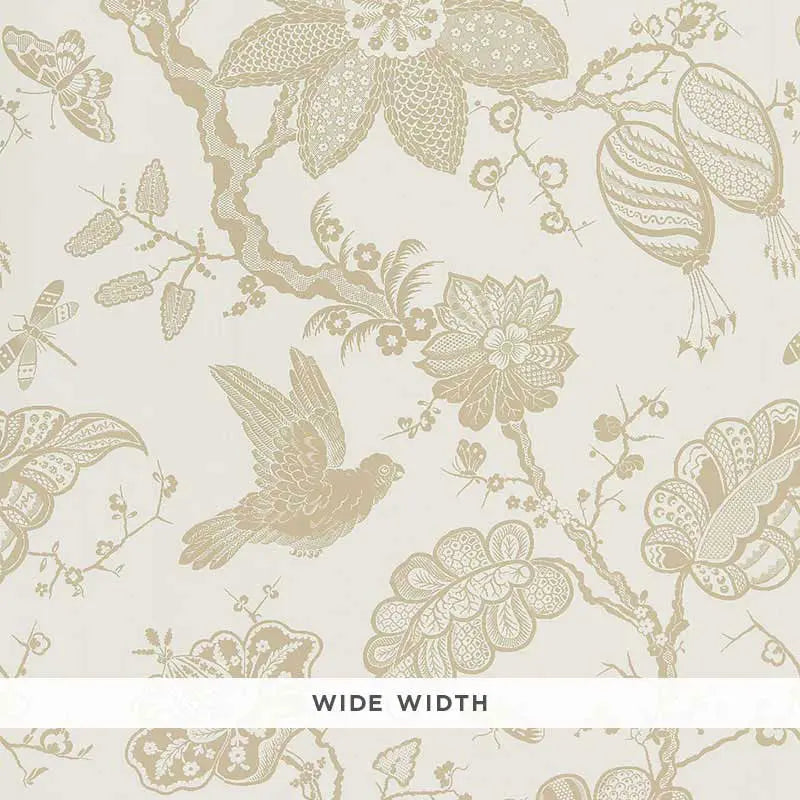 Schumacher Wallpaper 5005001 Bali Vine Sandstone