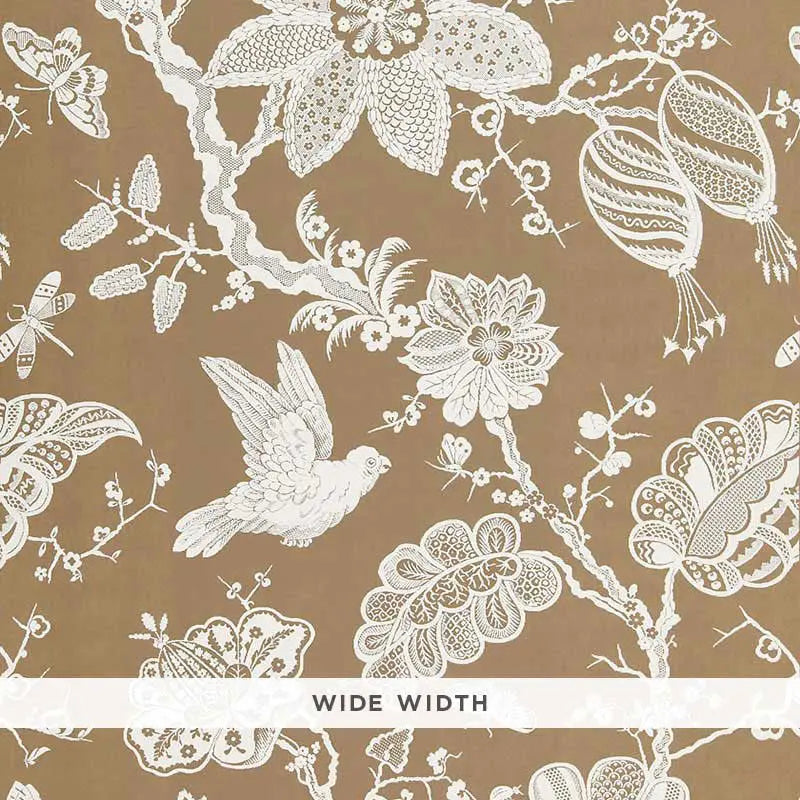 Schumacher Wallpaper 5005002 Bali Vine Mocha