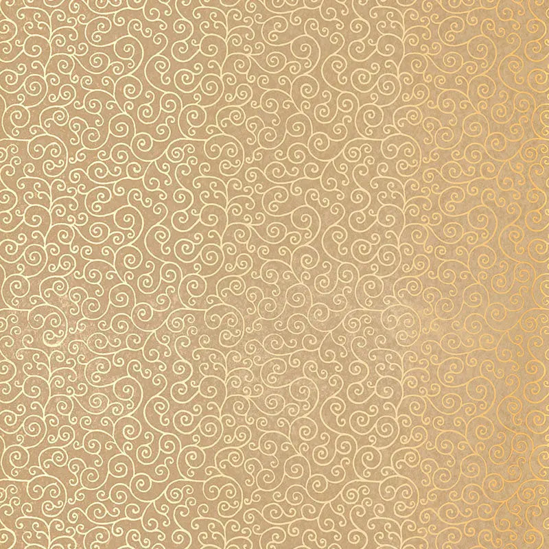 Schumacher Wallpaper 5005223 Sangar Scroll Gilt