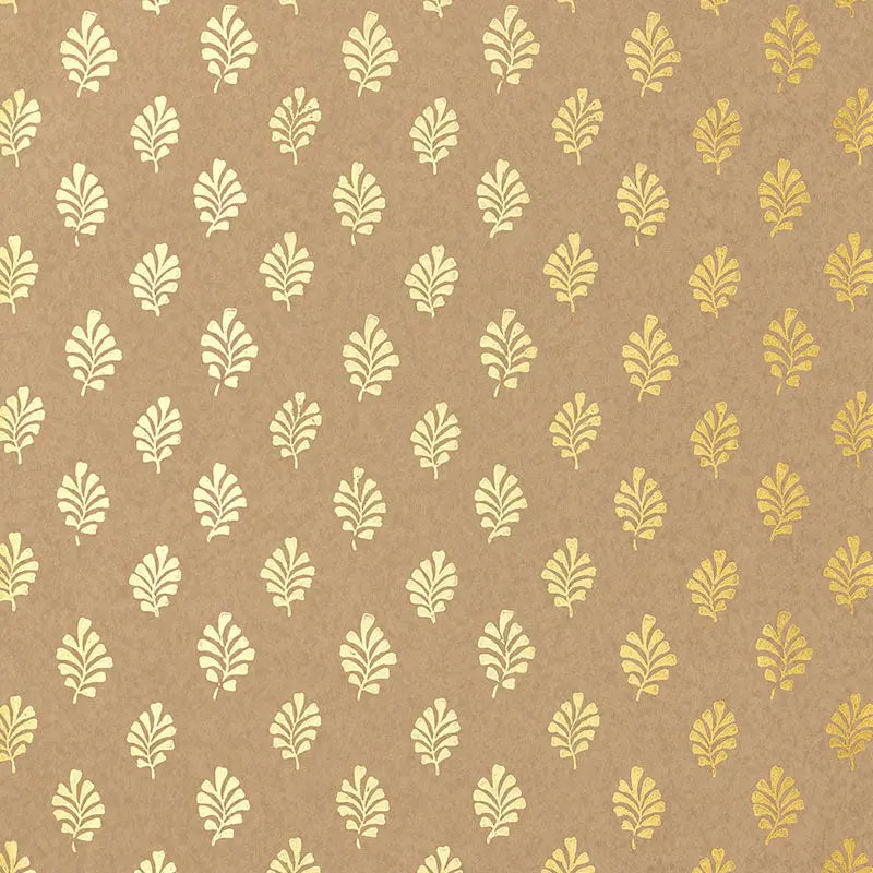 Schumacher Wallpaper 5005233 Bakara Leaf Gilt