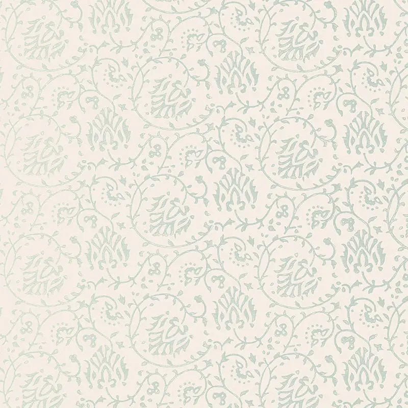 Schumacher Wallpaper 5005272 Sarana Vine Water Blue