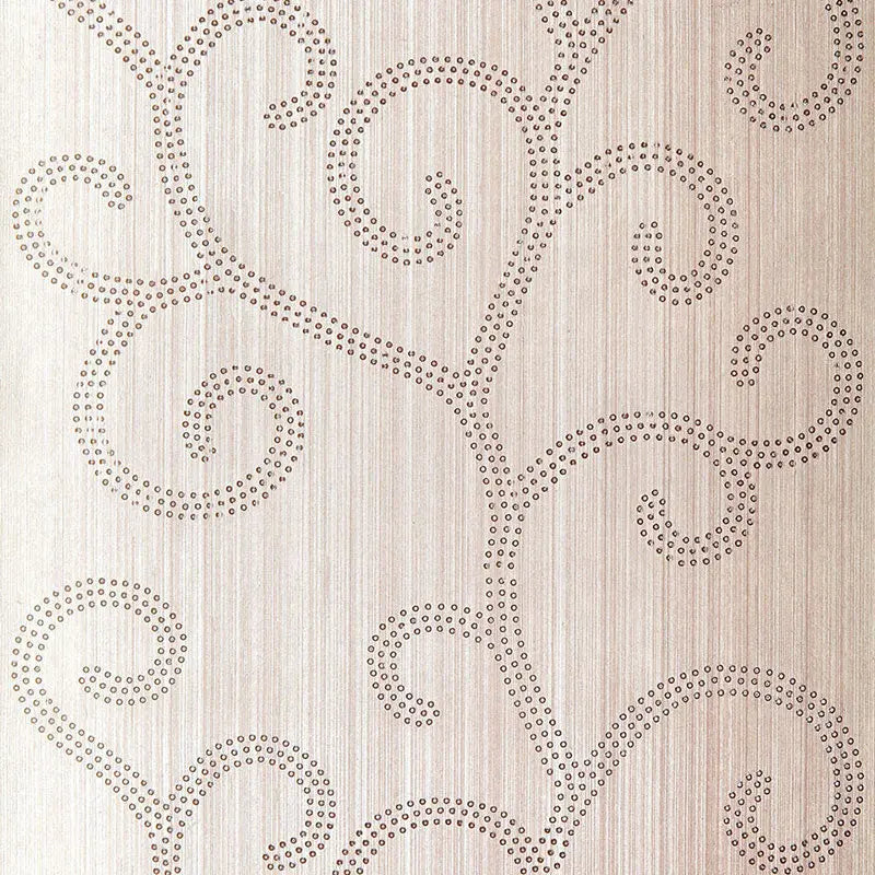 Schumacher Wallpaper 5005700 Raindrop Scroll Amethyst