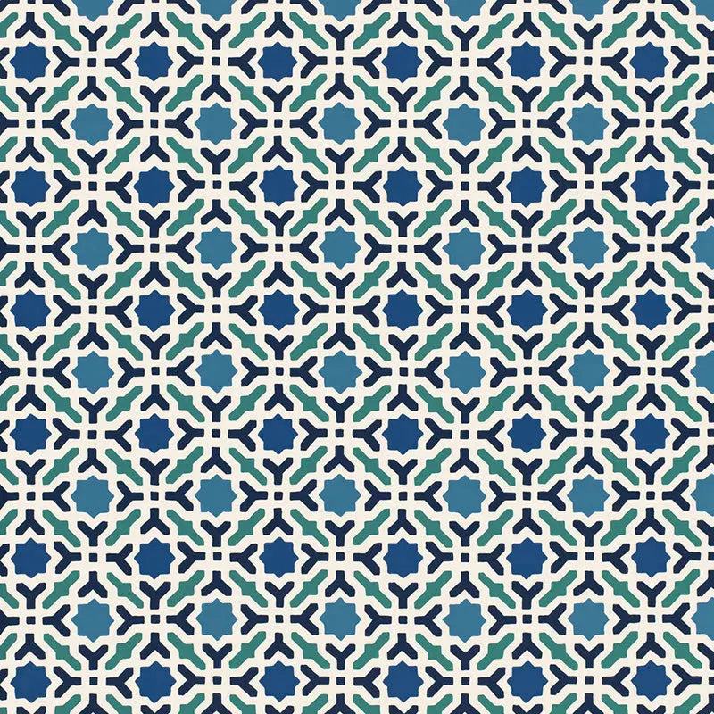 Schumacher Wallpaper 5005970 Serallo Mosaic Aegean