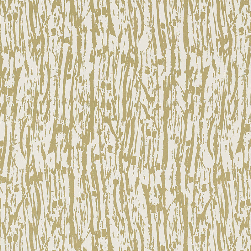 Schumacher Wallpaper 5007471 Tree Texture Pale Gold