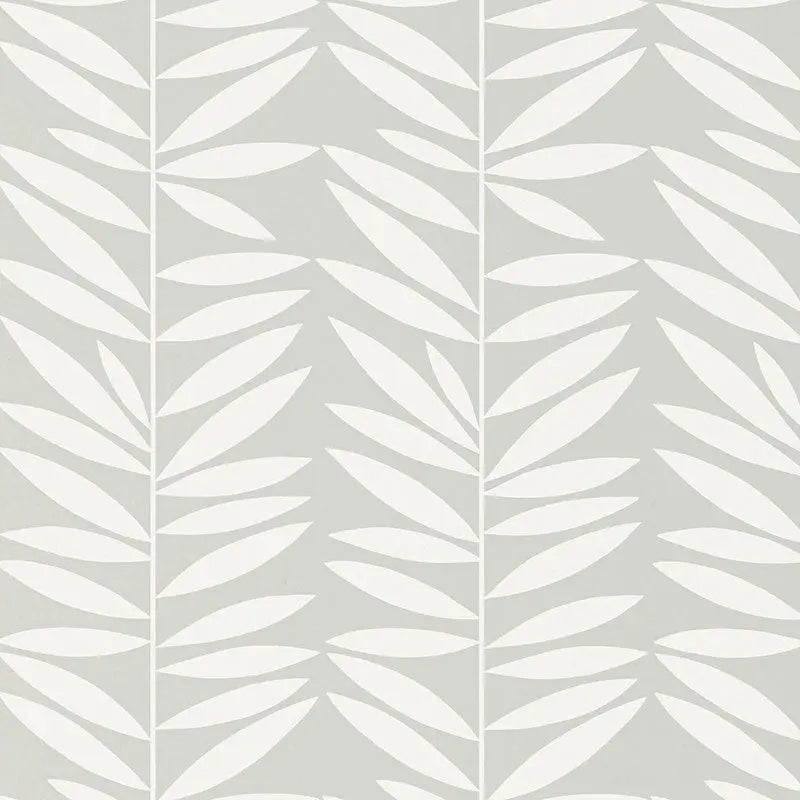 Schumacher Wallpaper 5007510 Leaf Stripe Mist