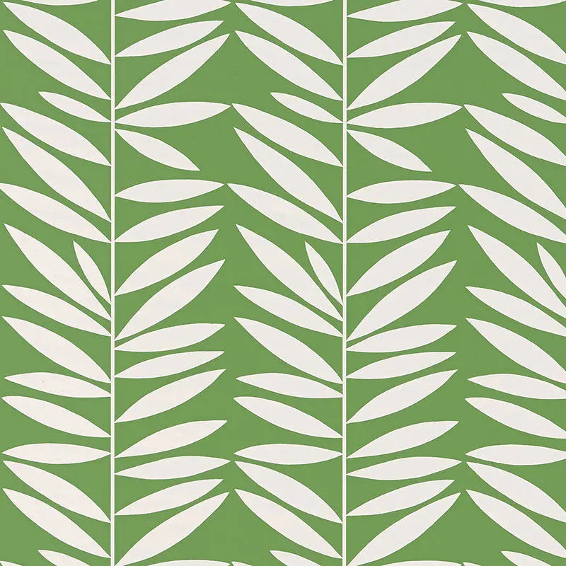 Schumacher Wallpaper 5007511 Leaf Stripe Leaf