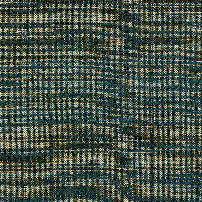 Schumacher Wallpaper 5007878 Hemp Shimmer Sapphire Shimmer