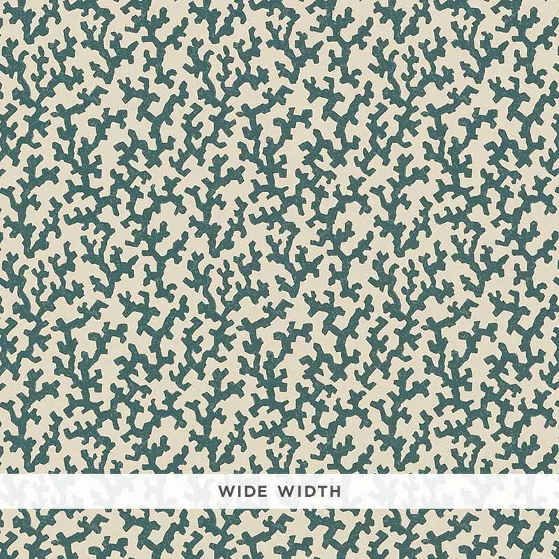 Schumacher Wallpaper 5008005 Folly Peacock Blue