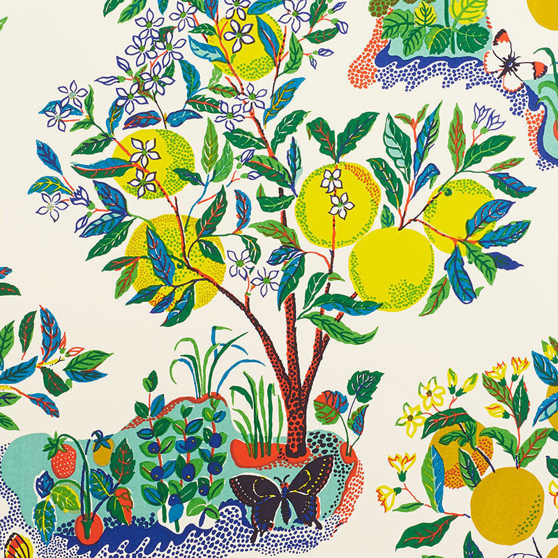 Schumacher Wallpaper 5008410 Citrus Garden Primary