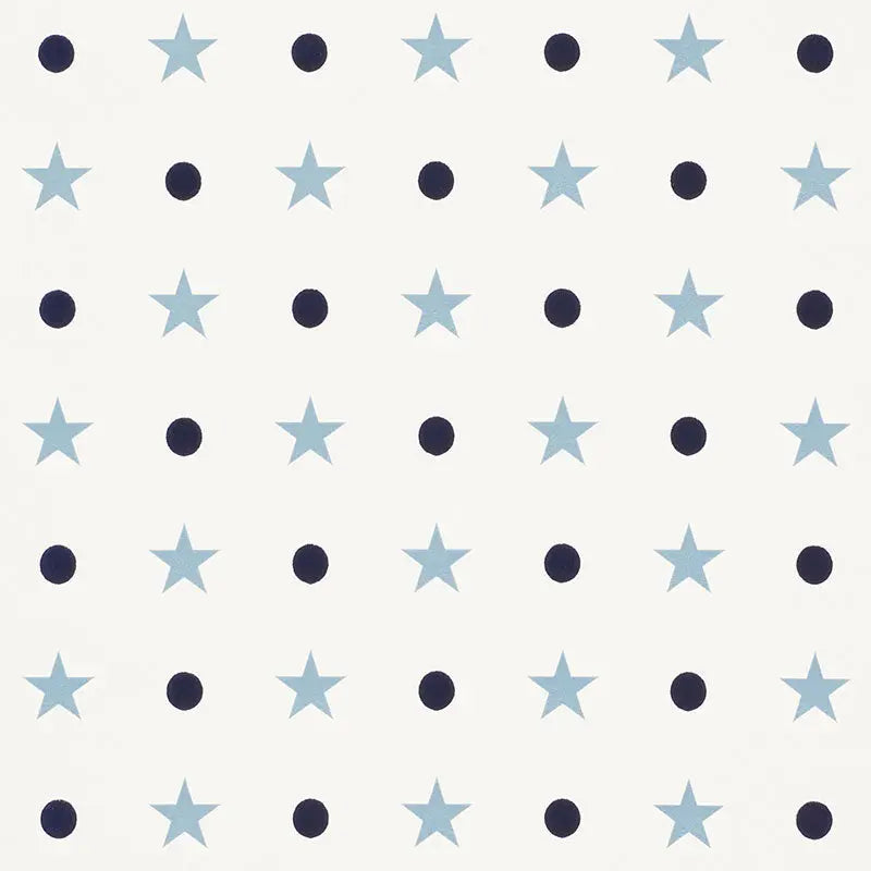 Schumacher Wallpaper 5008550 Etoiles Et Points Blues