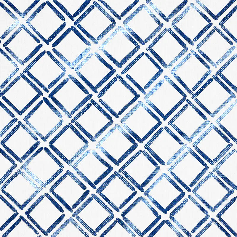 Schumacher Wallpaper 5008860 Dina Paperweave Cobalt