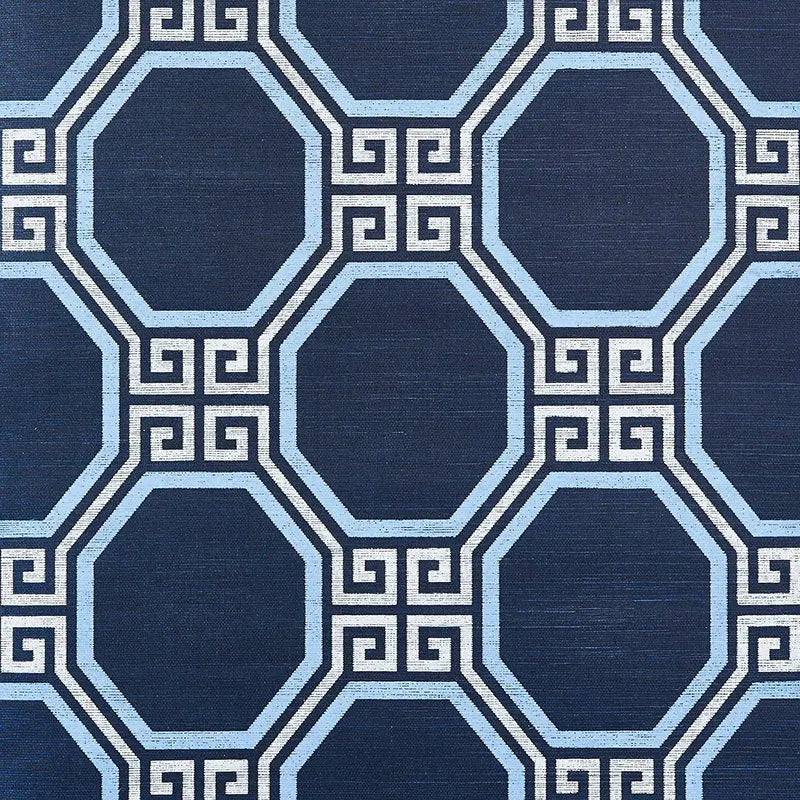 Schumacher Wallpaper 5008933 Octavia Sisal Navy