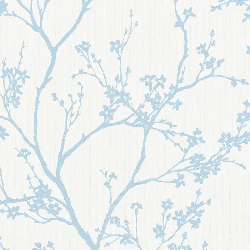 Schumacher Wallpaper 5008940 Twiggy Paperweave Sky