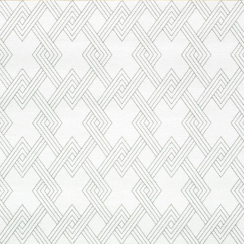 Schumacher Wallpaper 5008950 Hix Embroidered Paperweave Grey