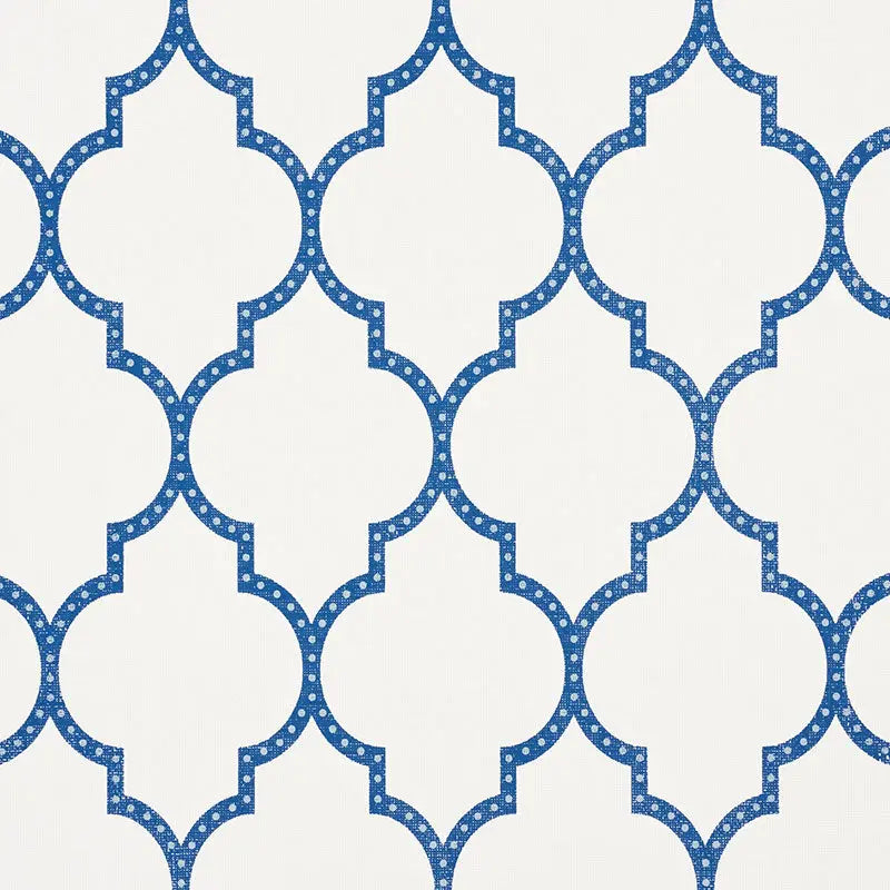 Schumacher Wallpaper 5009011 Algiers Paperweave Blue