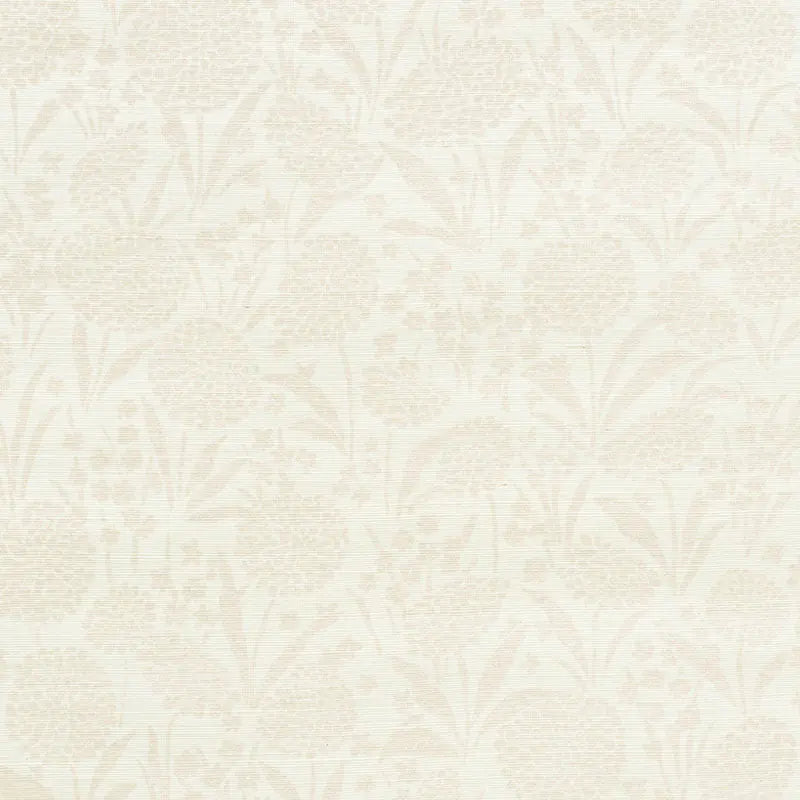 Schumacher Wallpaper 5009781 Chrysanthemum Sisal Blush