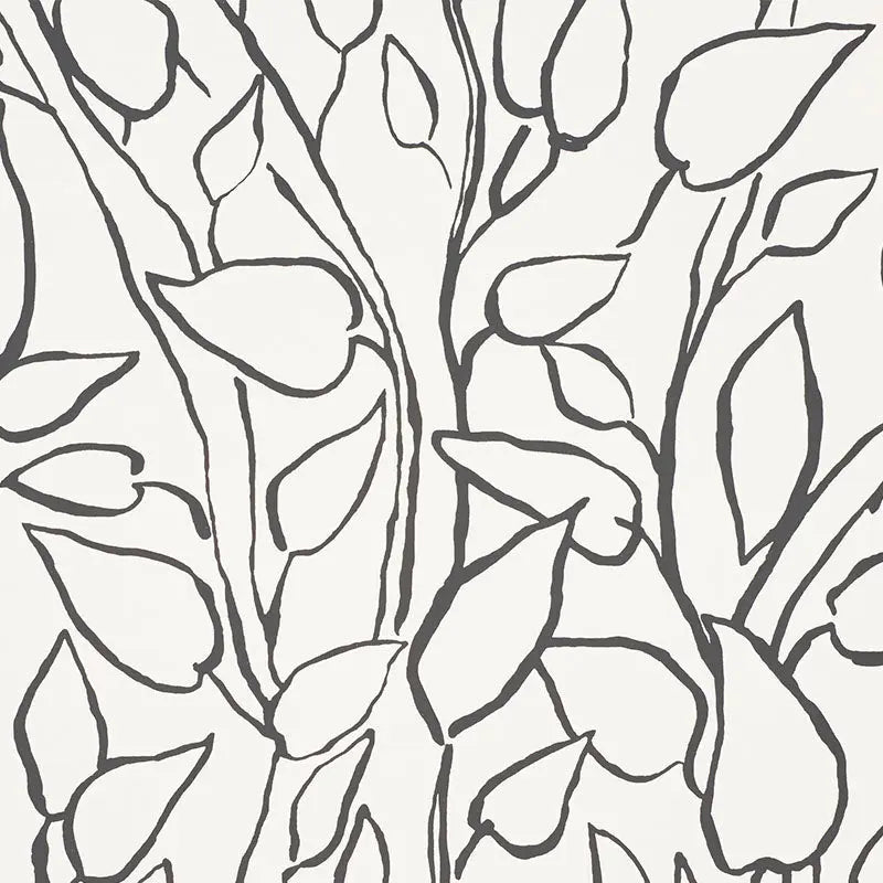 Schumacher Wallpaper 5010071 Solandra Vine Black