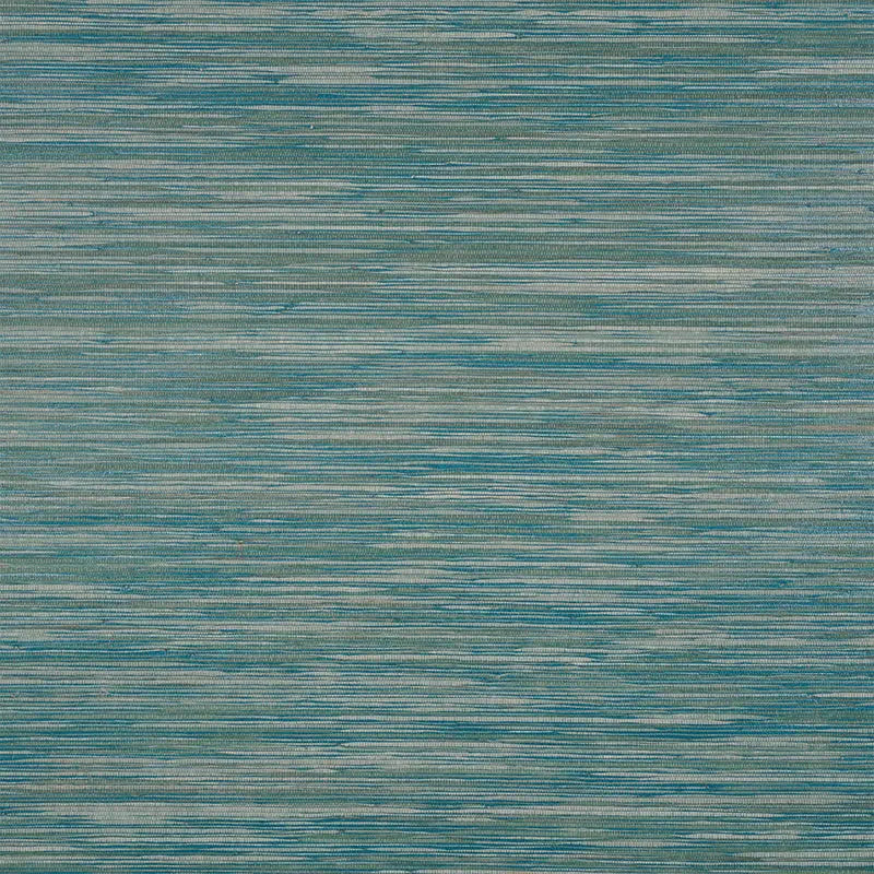 Schumacher Wallpaper 5010341 Dyed Raffia Blue