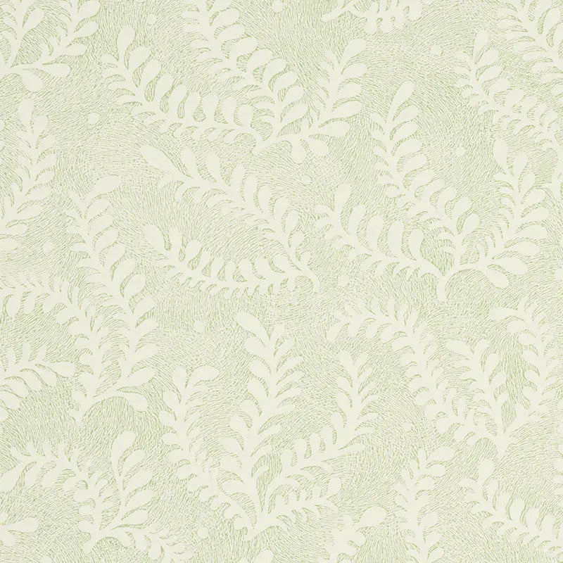 Schumacher Wallpaper 5010381 Etched Fern Leaf