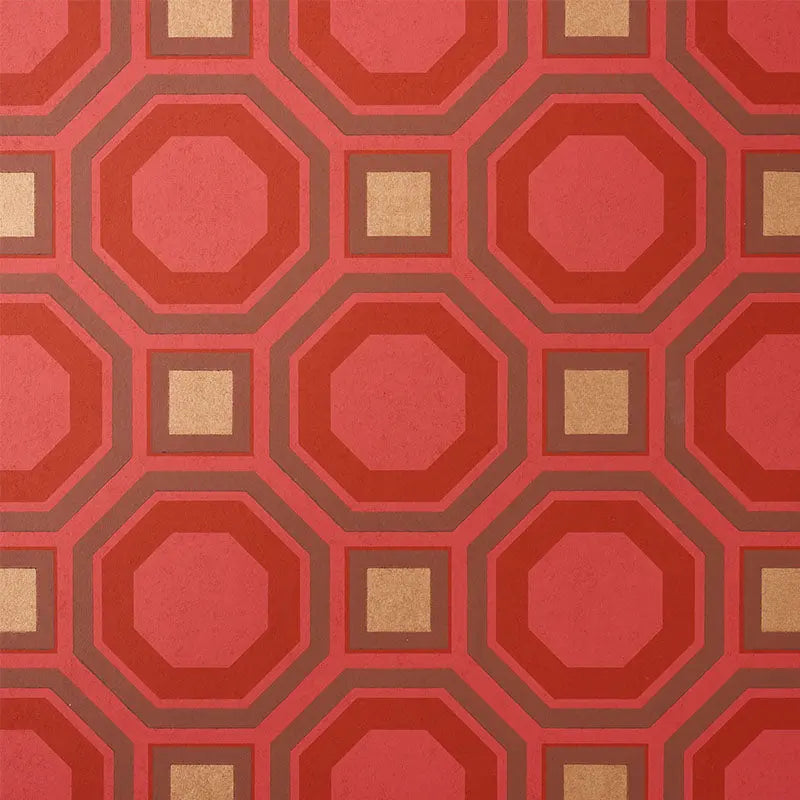 Schumacher Wallpaper 5010431 Hanover Ruby