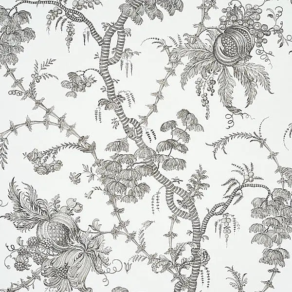 Schumacher Wallpaper 5010622 San Cristobal Toile Black