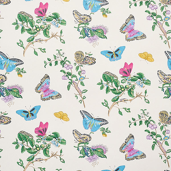 Schumacher Wallpaper 5010691 Baudin Butterfly Turquoise